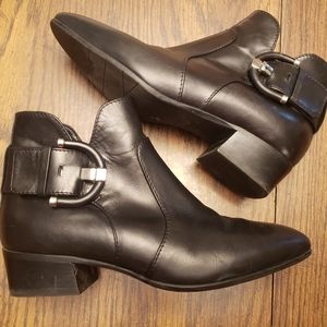 Aquataila Black Ankle Boots with buckle Size 6
